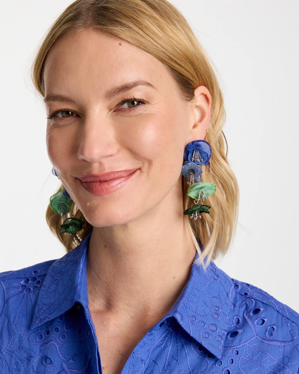Multi Floral Linear Earrings Multi - Chico's