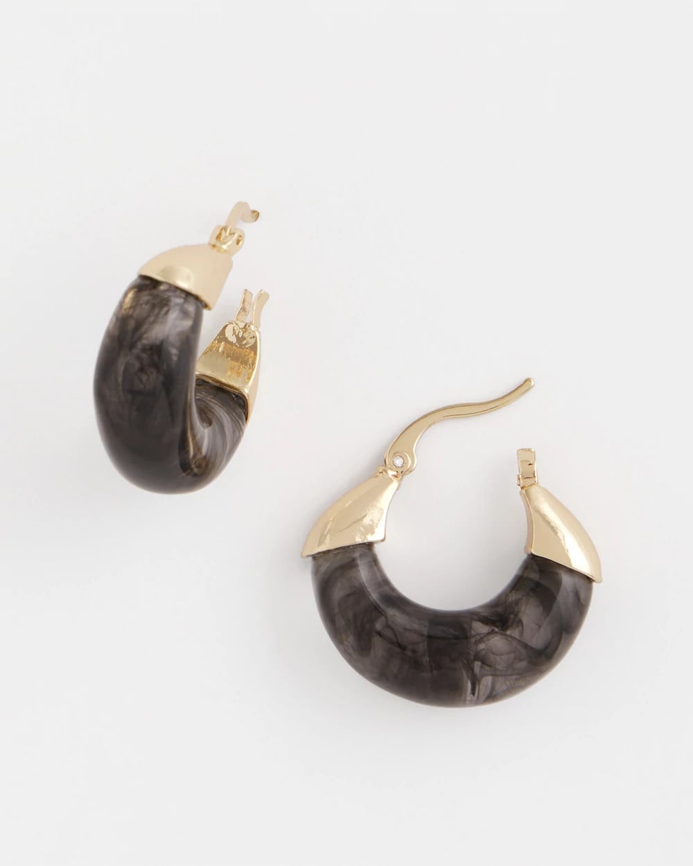 Marble Gold Hoop Earrings Gold - Chico's