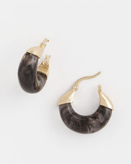 Marble Gold Hoop Earrings Gold - Chico's