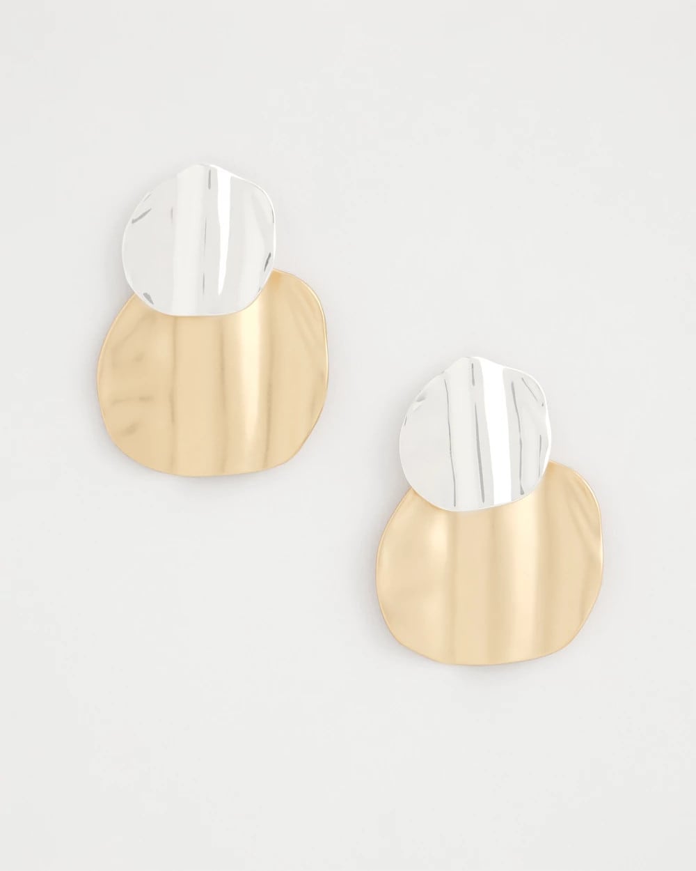 Crinkle Mixed Metal Earrings Mixed Metals - Chico's