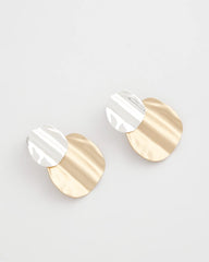 Crinkle Mixed Metal Earrings Mixed Metals - Chico's