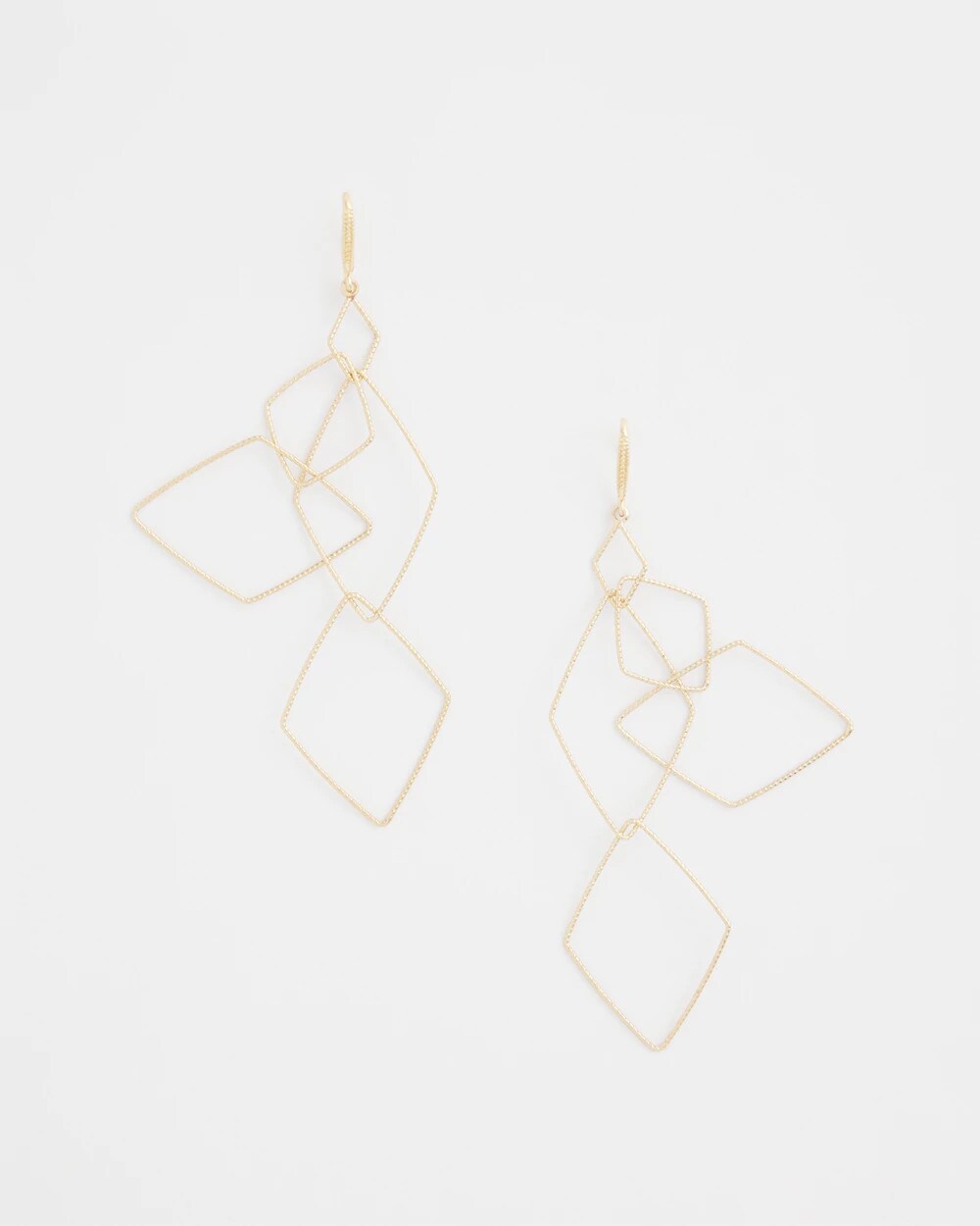 Diamond Shaped Linear Earrings Gold - Chico's