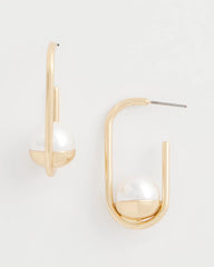 Pearl Gold Hoop Earrings Pearl - Chico's