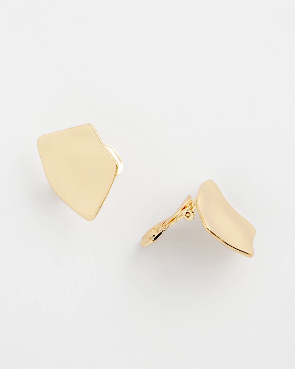 Gold Fan Clip On Earrings Gold - Chico's