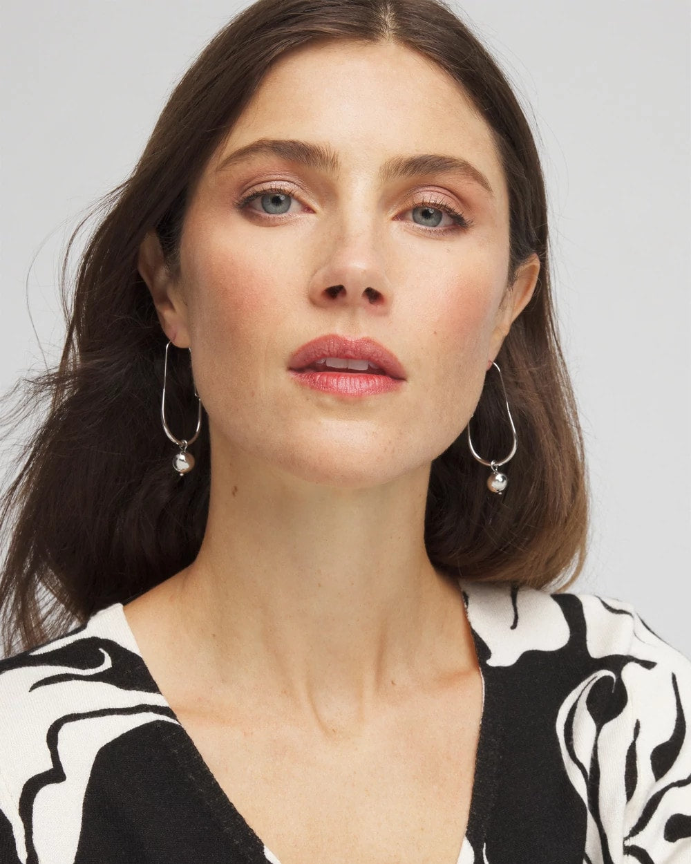 Silver Bead Threader Earrings Silver - Chico's