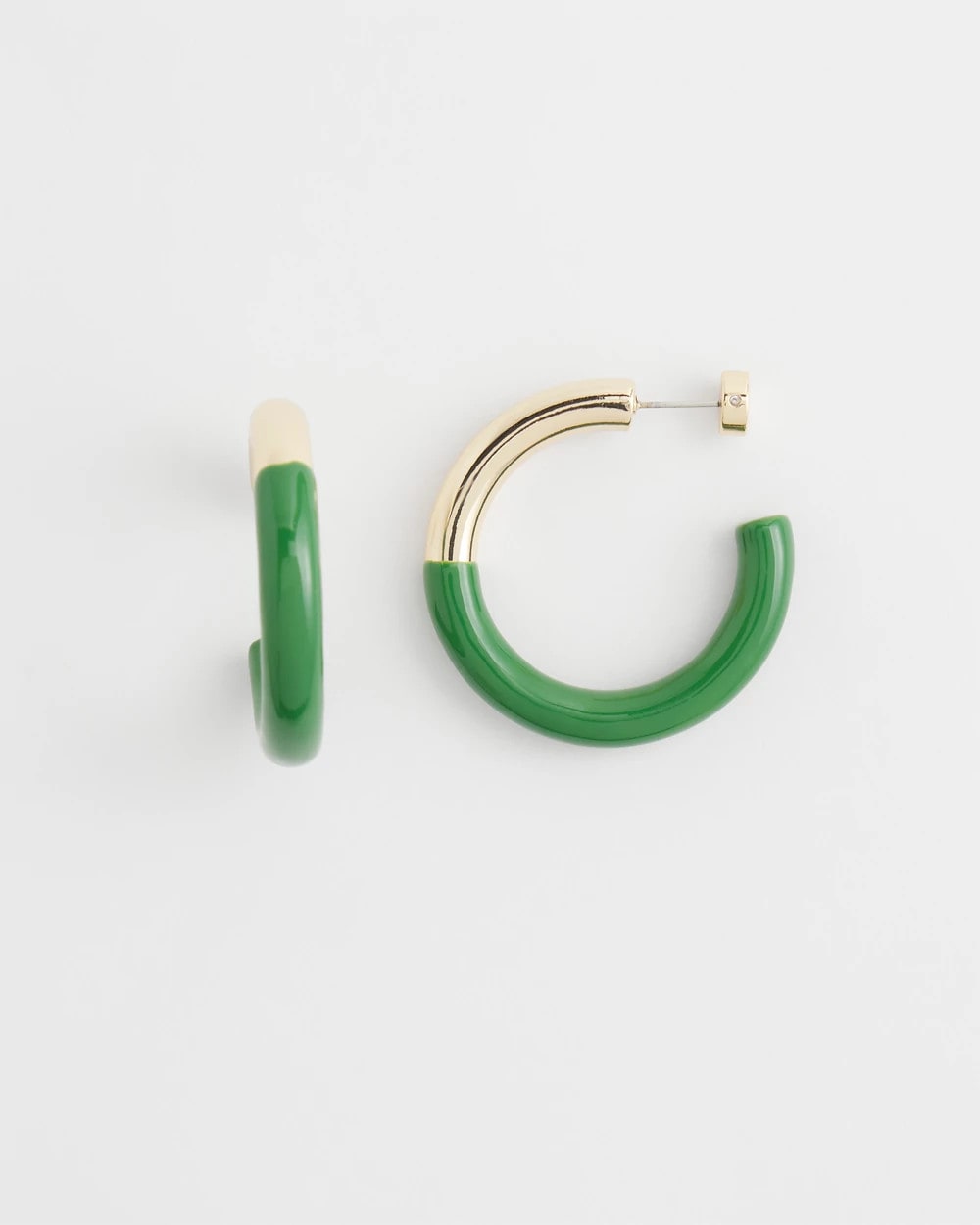 No Droop™ Green Dipped Hoops Verdant Green - Chico's