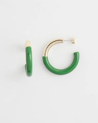 No Droop™ Green Dipped Hoops Verdant Green - Chico's