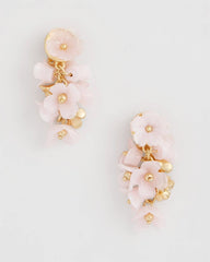 Pink Flower Cluster Drop Earrings Pink - Chico's