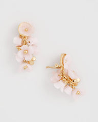 Pink Flower Cluster Drop Earrings Pink - Chico's