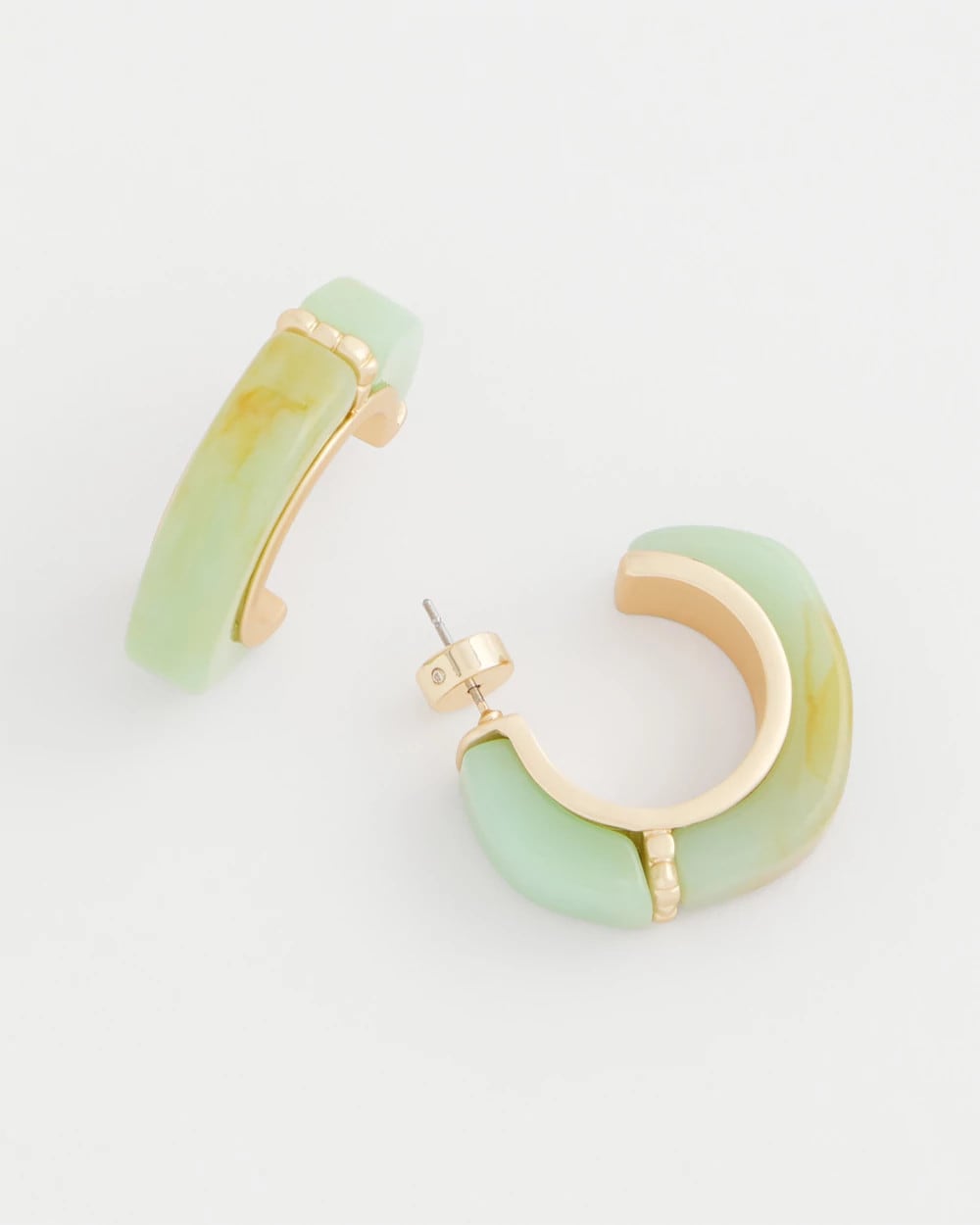 Aqua Tone Hoop Earrings Aqua - Chico's