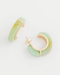 Aqua Tone Hoop Earrings Aqua - Chico's