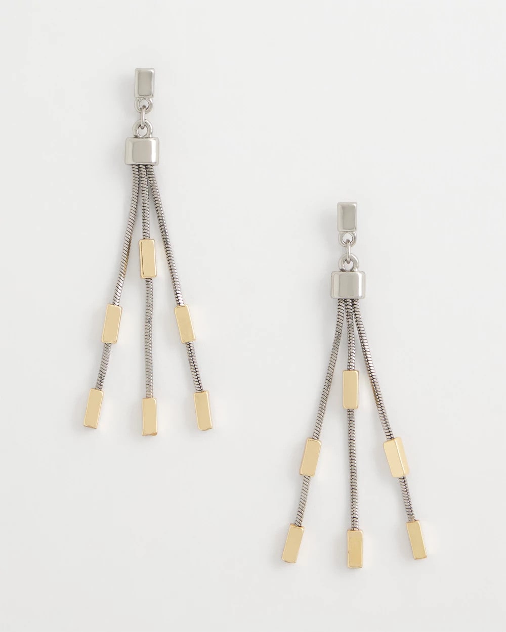 Mixed Metal Linear Earrings Mixed Metals - Chico's