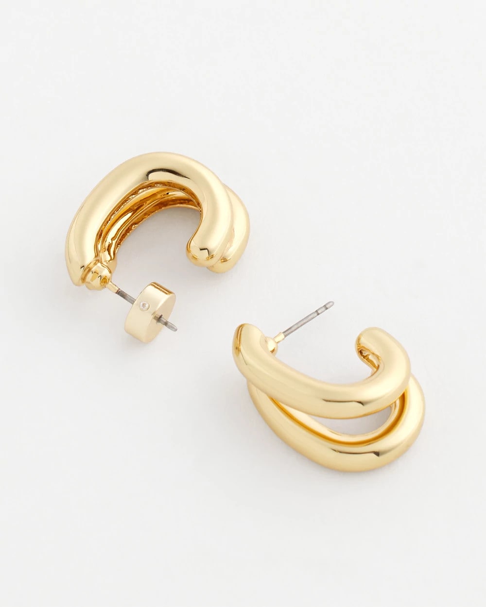Gold Double Mini Hoop Earrings Gold - Chico's