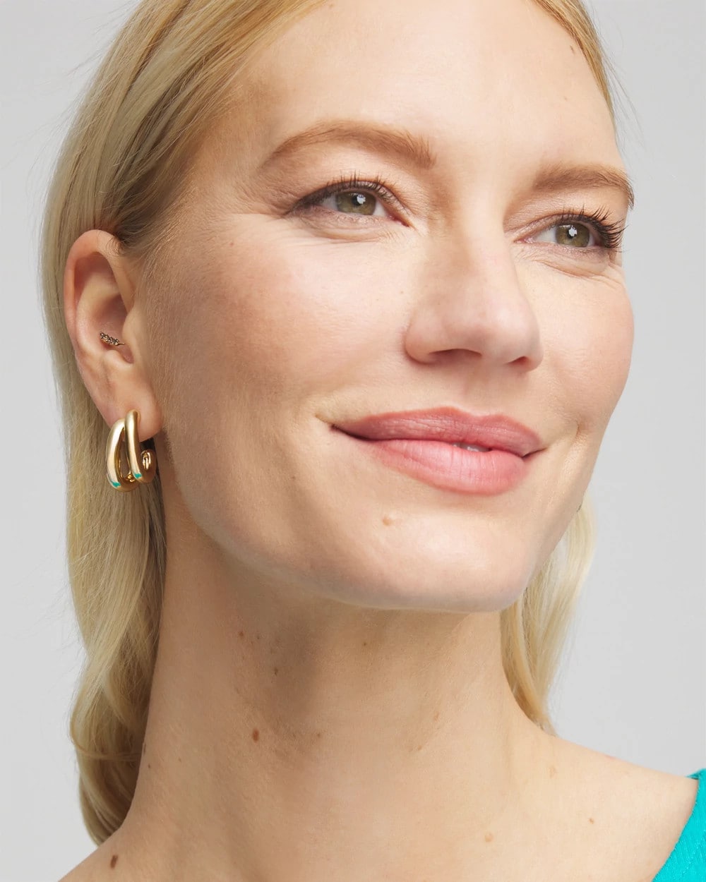 Gold Double Mini Hoop Earrings Gold - Chico's