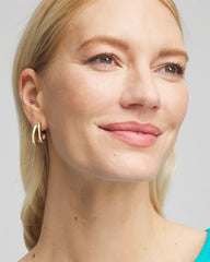 Gold Double Mini Hoop Earrings Gold - Chico's
