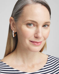 No Droop® Silver Tone Mini Hoops Silver - Chico's