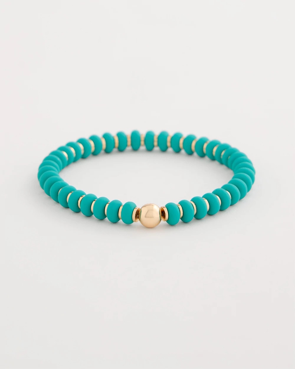 Green Round Stretch Bracelet Teal - Chico's