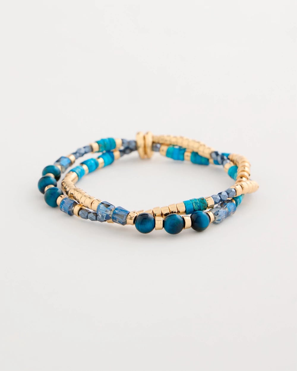 Genuine Teal Tiger's Eye Stretch Bracelet Teal - Chico's