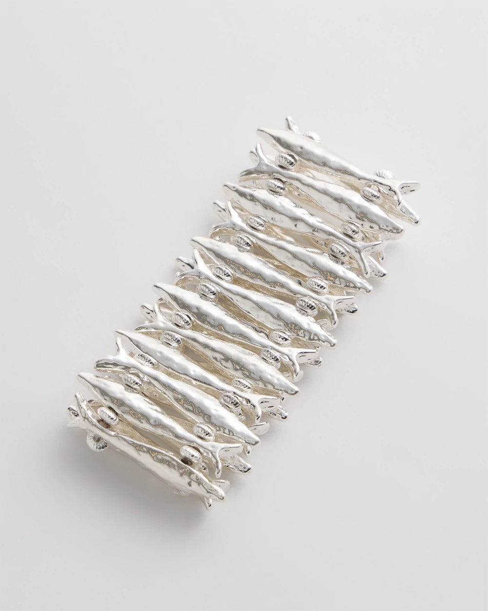 Silvertone Fish Stretch Bracelet Silver - Chico's