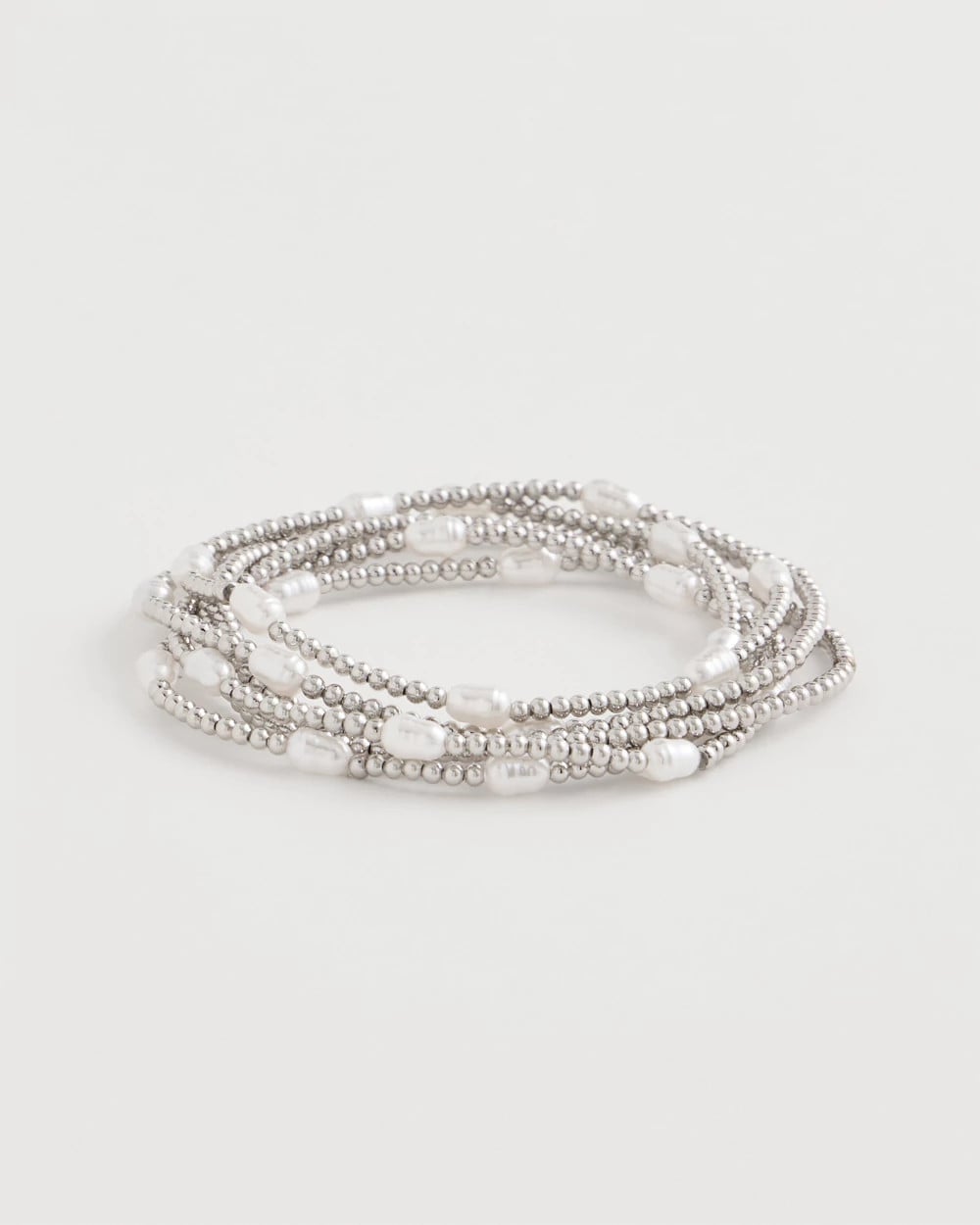 Pearlescent Bead Ball Bracelet Silver - Chico's
