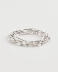 Pearlescent Bead Ball Bracelet Silver - Chico's