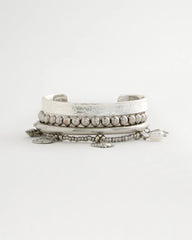 Beachy Silvertone Stretch Charm Bracelet Silver - Chico's