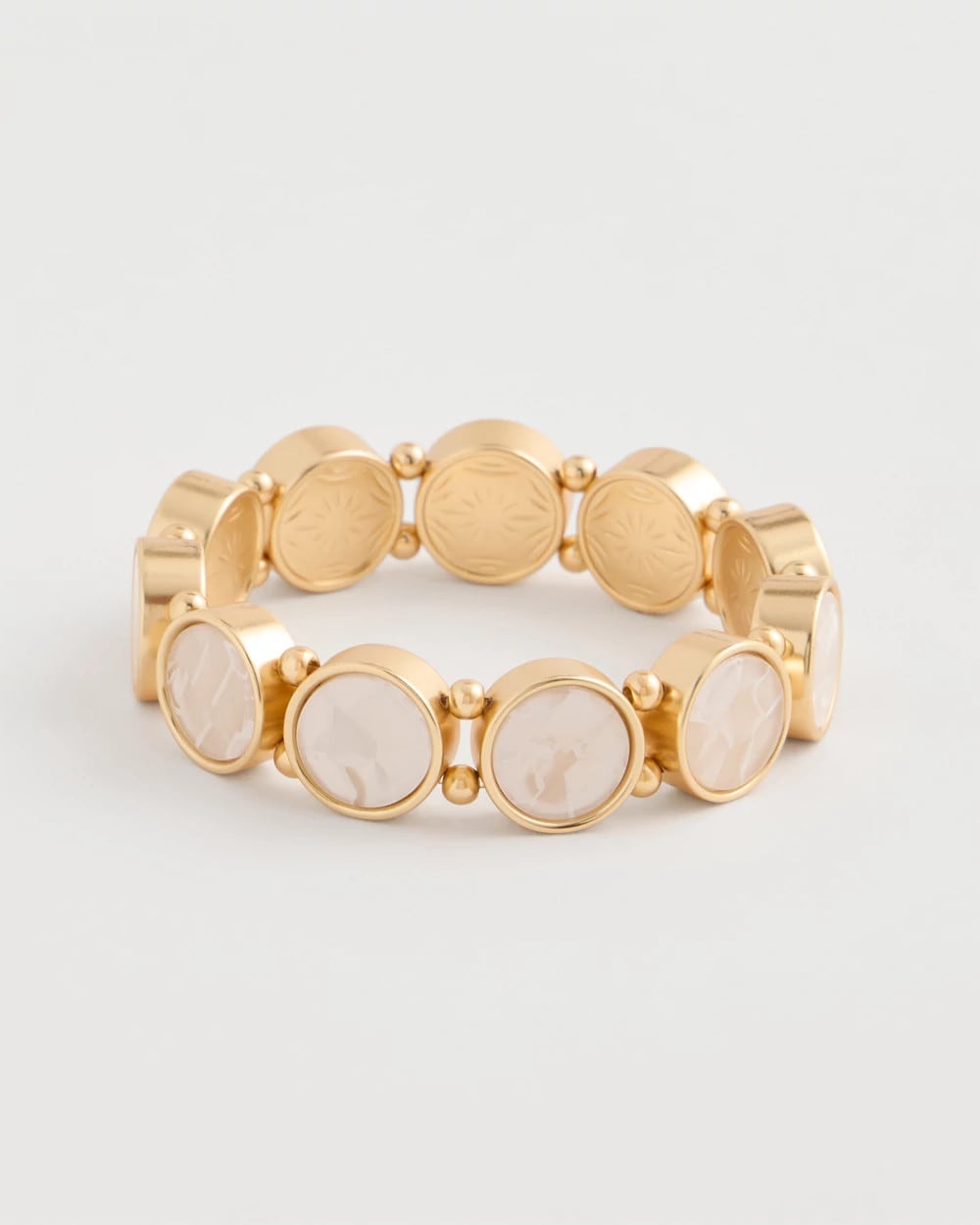 Pearlescent Goldtone Stretch Bracelet Gold - Chico's