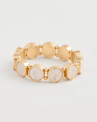 Pearlescent Goldtone Stretch Bracelet Gold - Chico's