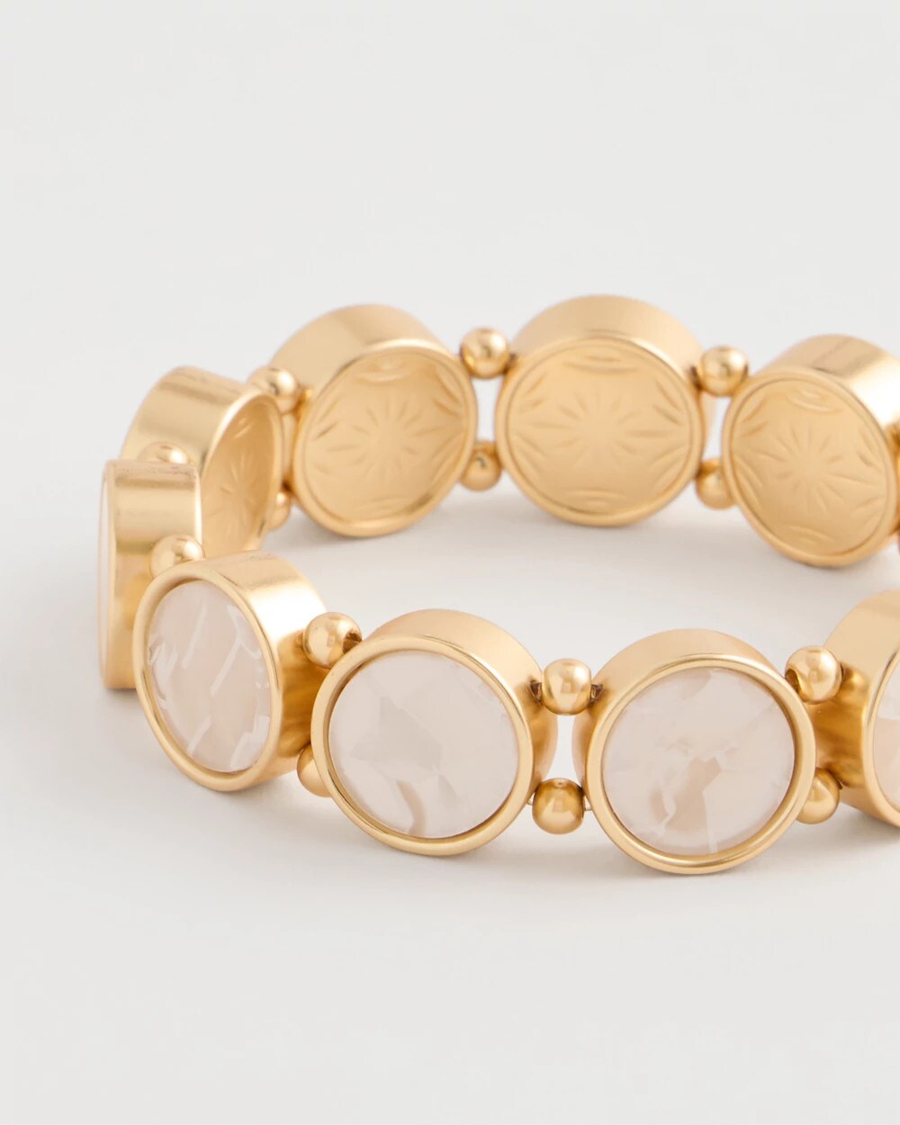 Pearlescent Goldtone Stretch Bracelet Gold - Chico's