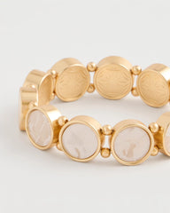 Pearlescent Goldtone Stretch Bracelet Gold - Chico's