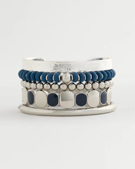 Navy Round Stretch Bracelet Navy - Chico's