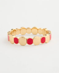 Red Goldtone Glam Stretch Bracelet Red - Chico's