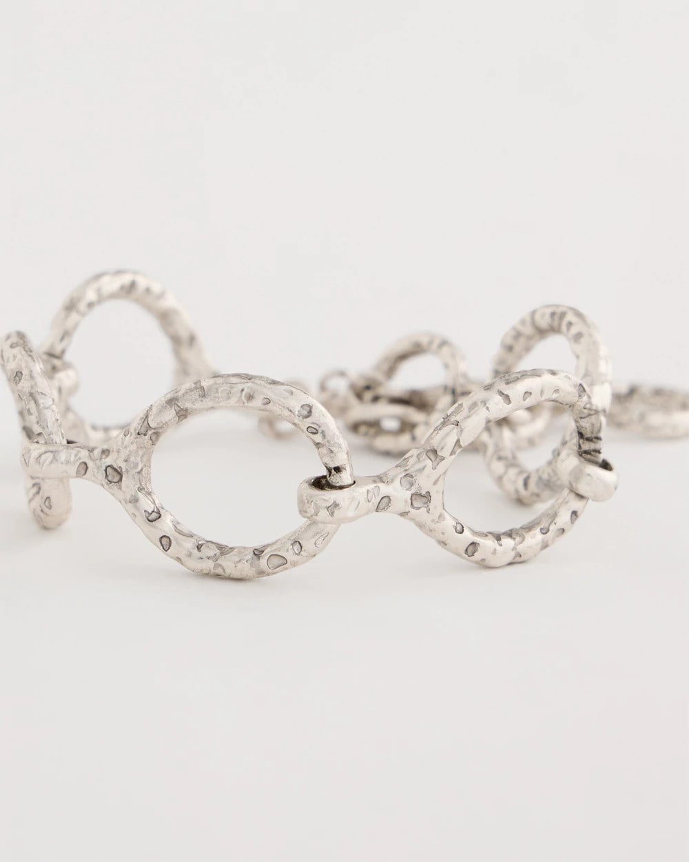 Silvertone Open Link Toggle Bracelet Silver - Chico's