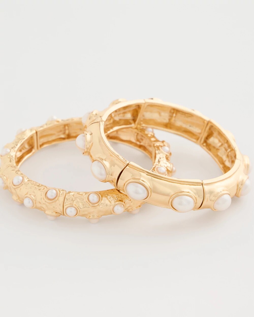 Stretch Cuff Bracelet Set of Two Gold - Chico's