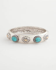 Turquoise Mixed Metal Bangle Turquoise - Chico's