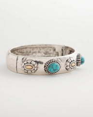 Turquoise Mixed Metal Bangle Turquoise - Chico's
