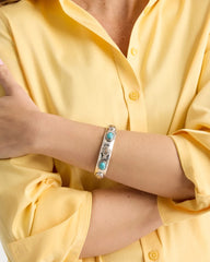 Turquoise Mixed Metal Bangle Turquoise - Chico's