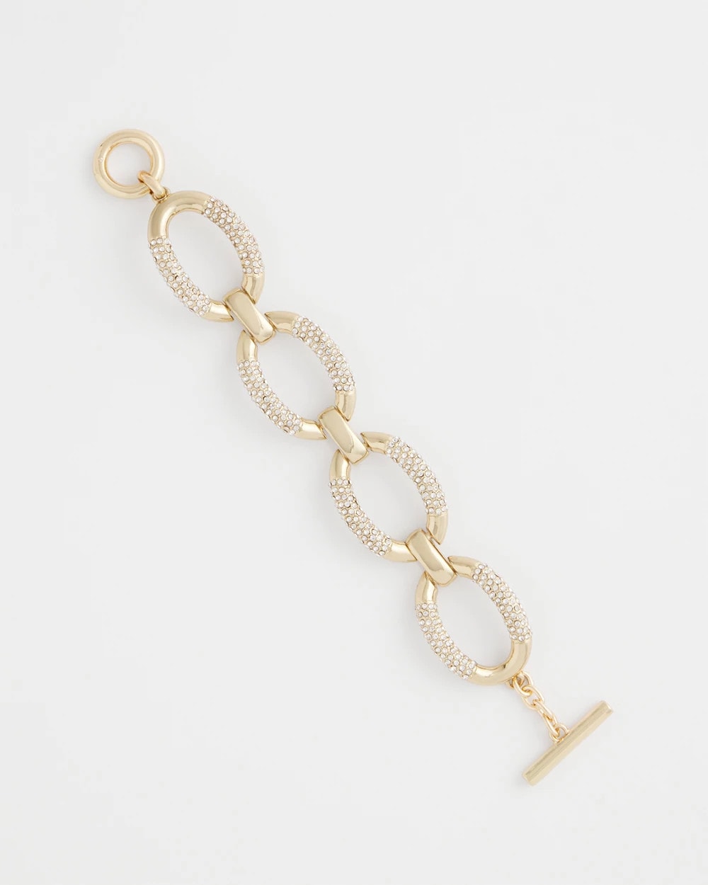Large Pave Link Toggle Bracelet Gold - Chico's