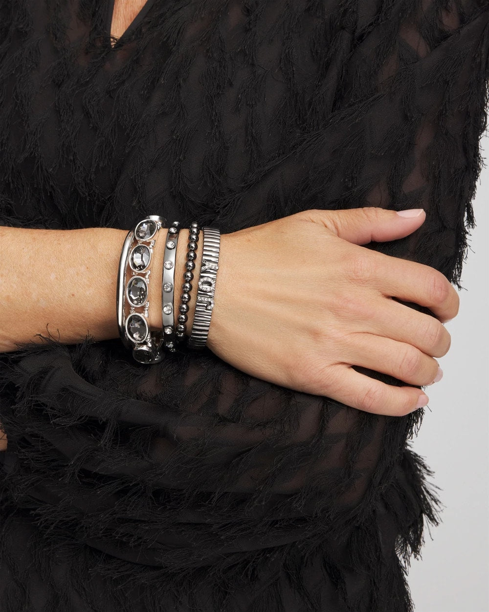 Silver Hinge Bangle Silver - Chico's