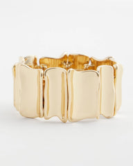 Gold Wavy Stretch Cuff Gold - Chico's
