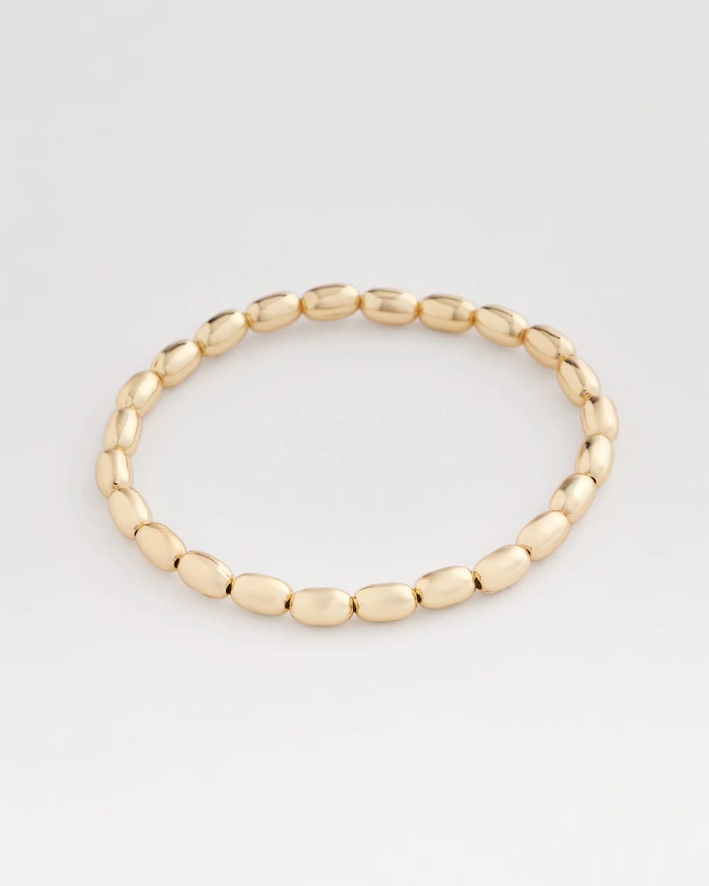 Goldtone Oval Beaded Stretch Bracelet Gold - Chico's