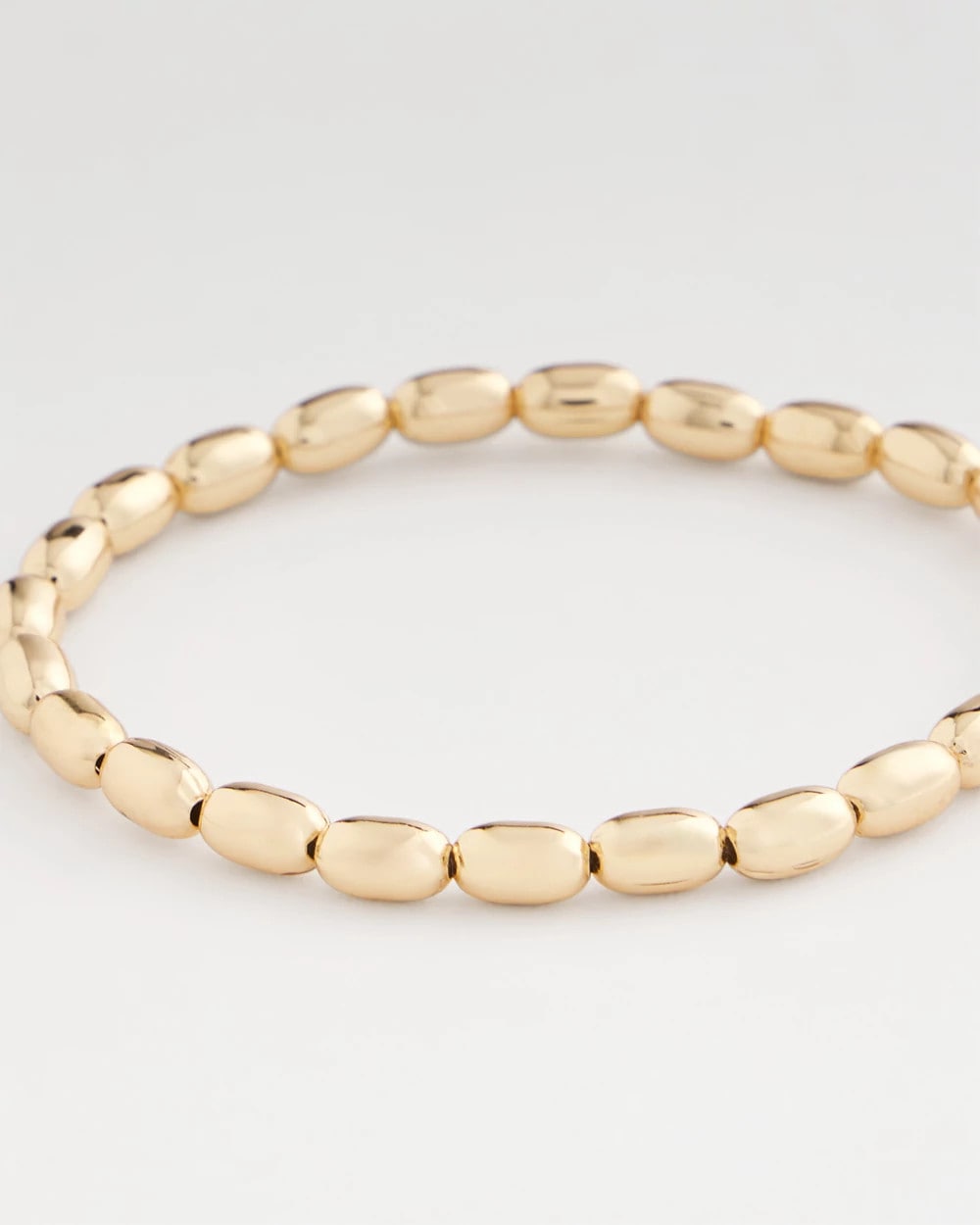 Goldtone Oval Beaded Stretch Bracelet Gold - Chico's