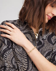 Gold-tone Medium Bead Stretch Bracelet Gold - Chico's