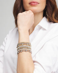Gold-tone Medium Bead Stretch Bracelet Gold - Chico's