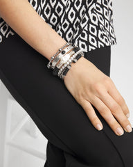 Silver-tone Small Bead Stretch Bracelet Silver - Chico's