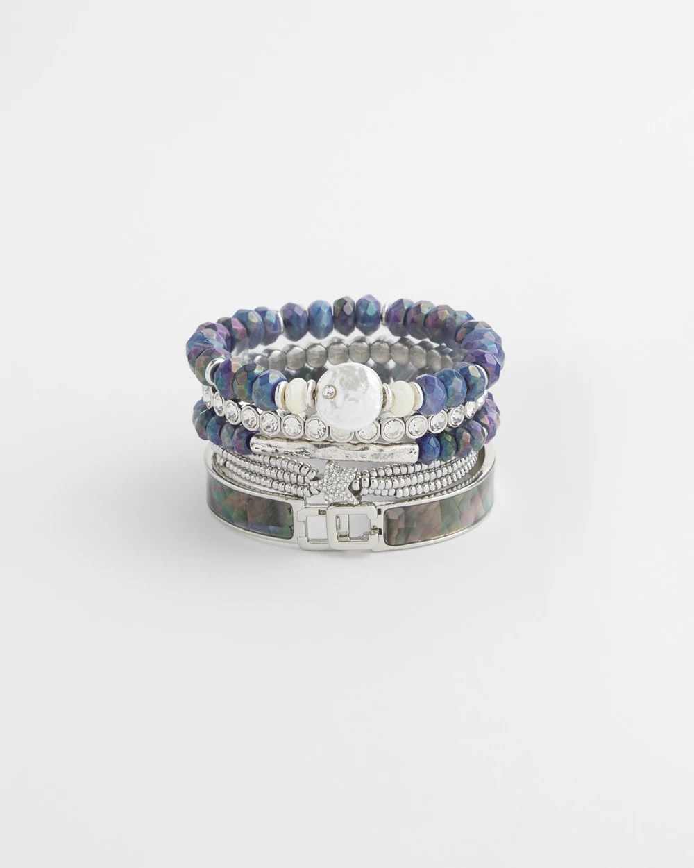 Faux Tennis Stretch Bracelet Silver - Chico's