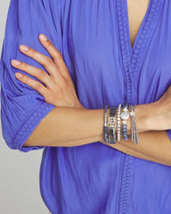 Faux Tennis Stretch Bracelet Silver - Chico's