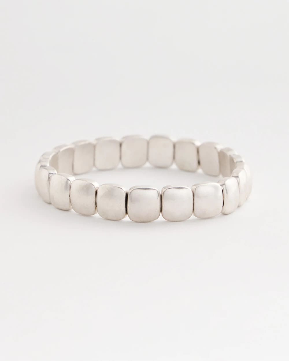 Silvertone Stretch Bracelet Silver - Chico's