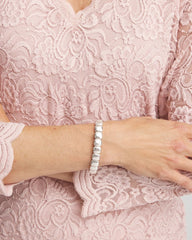 Silvertone Stretch Bracelet Silver - Chico's