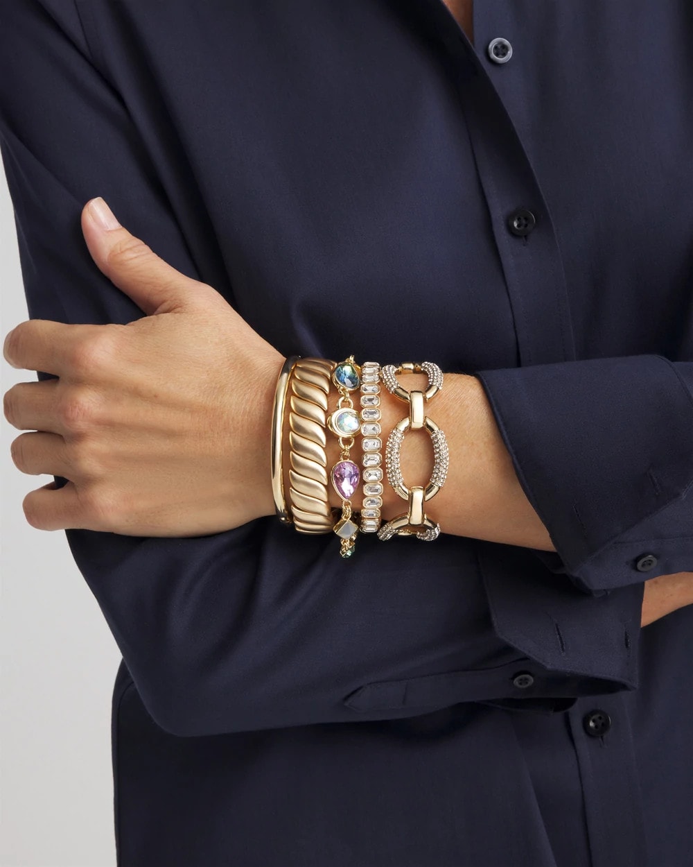 Matte Twist Stretch Bracelet Gold - Chico's